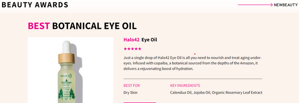 Congratulations to Halo42! Best Botanical Eye Oil!
