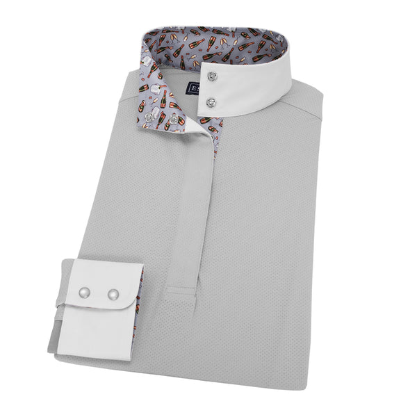 A Toast to the New Year “Dusk” Grey Performance Long Sleeve Show Shirt - The In Gate