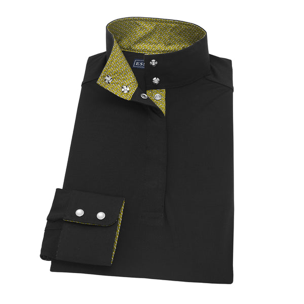 Apple Green Ladies “Dusk” Black Performance Show Shirt - The In Gate