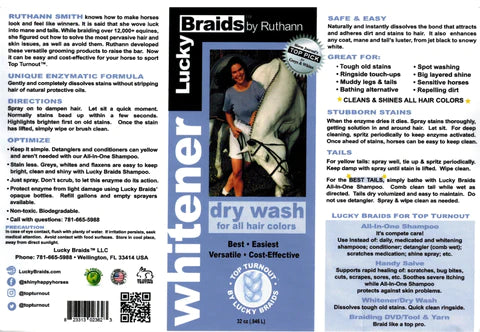 Lucky Braids Horse Whitener / Dry Wash - The In Gate