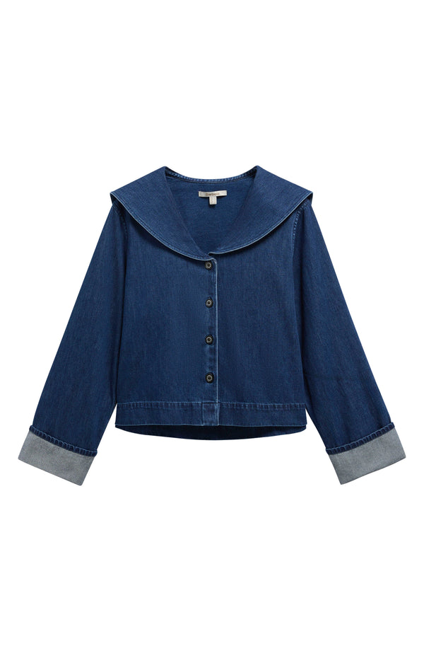 Dartmoor Sailor Collar Button-Up Shirt