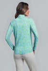 Josie Print Long Sleeve Mock Neck Top