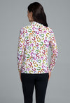 Bella Print Long Sleeve Mock Neck Top