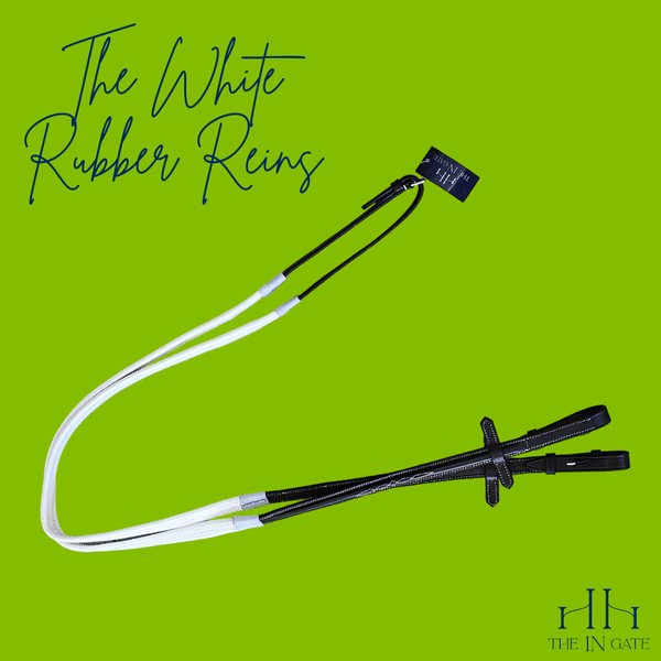 The In Gate Rubber Reins in White - FINAL SALE