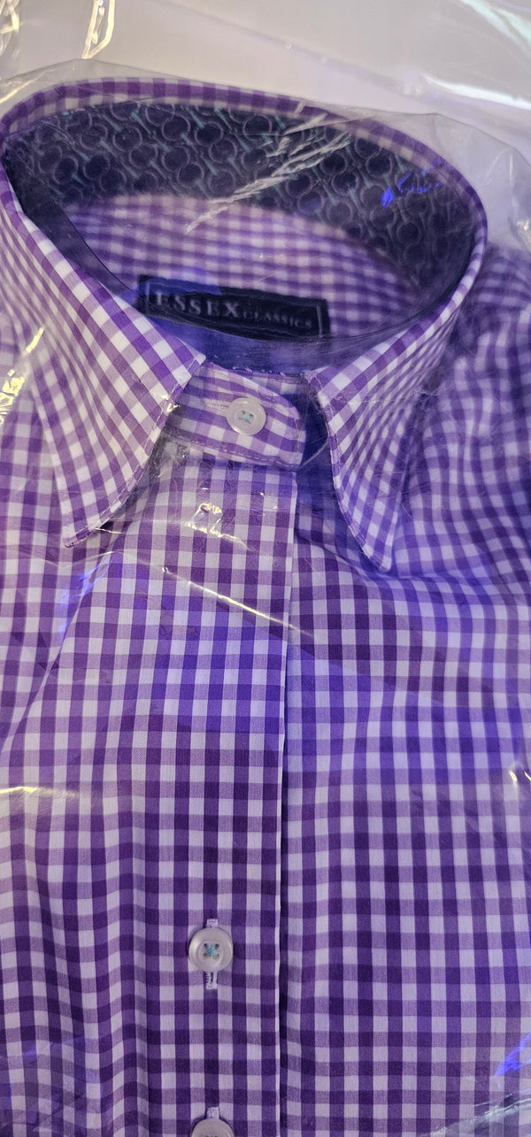 Dora Purple Check Tailored Shirt