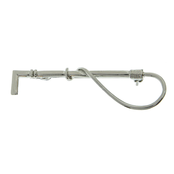 Large Whip Stock Tie Pin - Platinum Plated - The In Gate