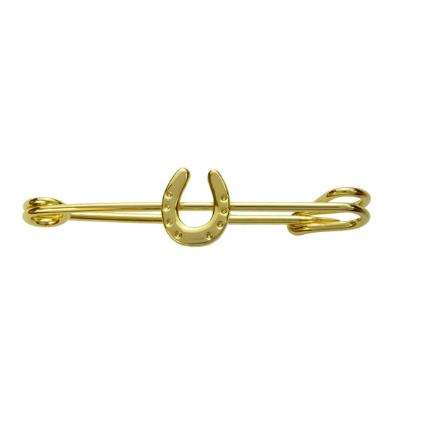 Exselle Plain Horseshoe Stock Tie Pin - Gold Plated - The In Gate