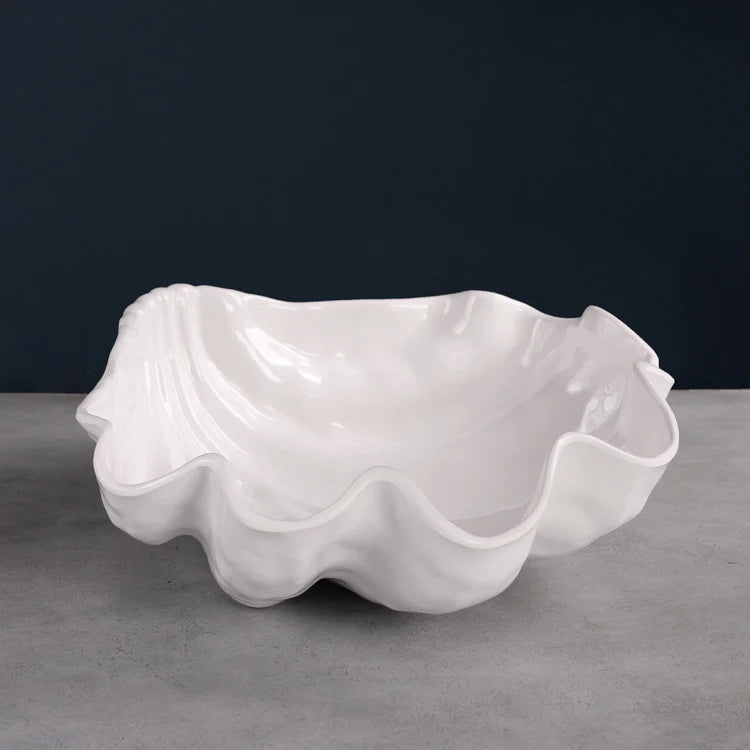 VIDA Ocean Shell Large Bowl (White) - The In Gate