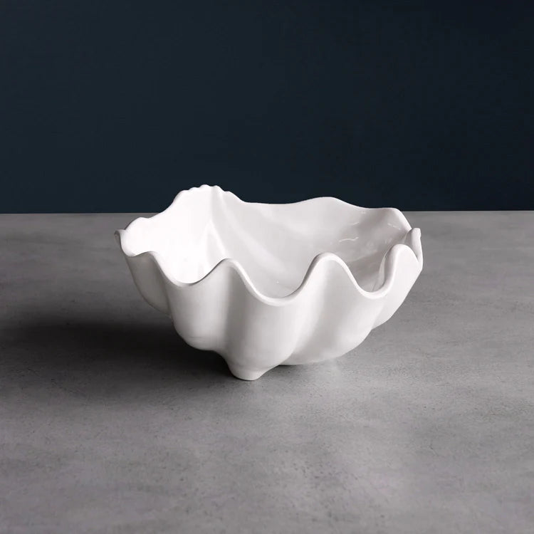 VIDA Ocean Shell Small Bowl (White) - The In Gate