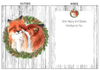 Fox/Horse Boxed Christmas Cards: Foxes snuggling