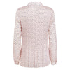 Amelia Navy Pink Spot Pleated Blouse