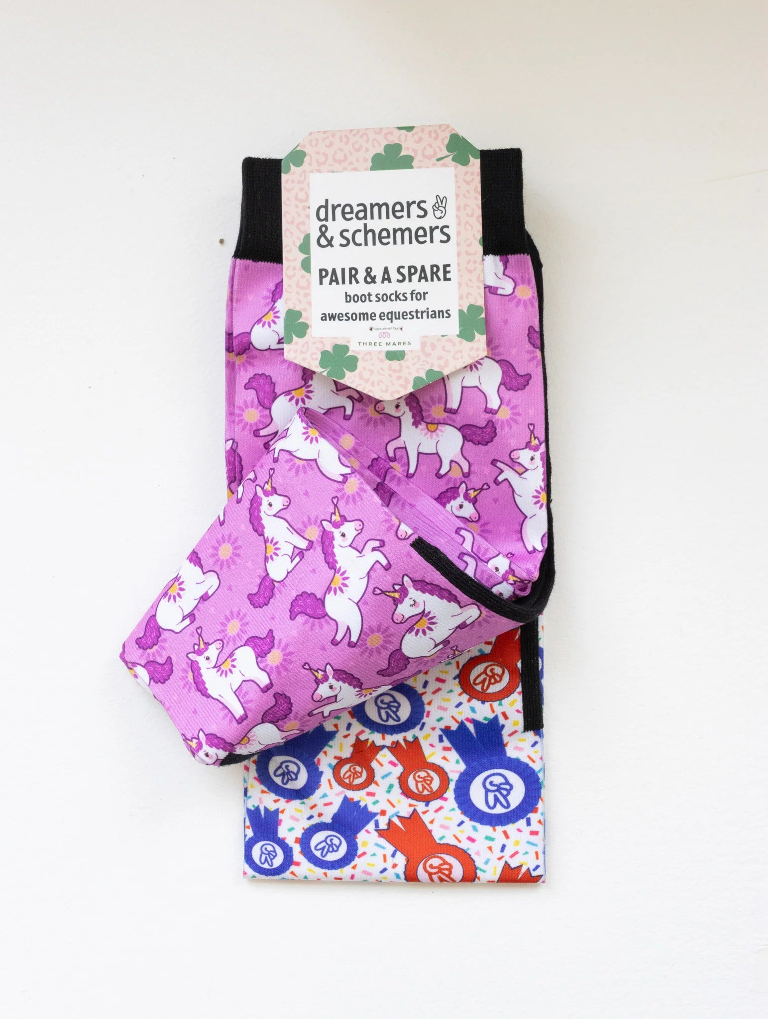 Sunshine and Unicorns Pair & a Spare Socks