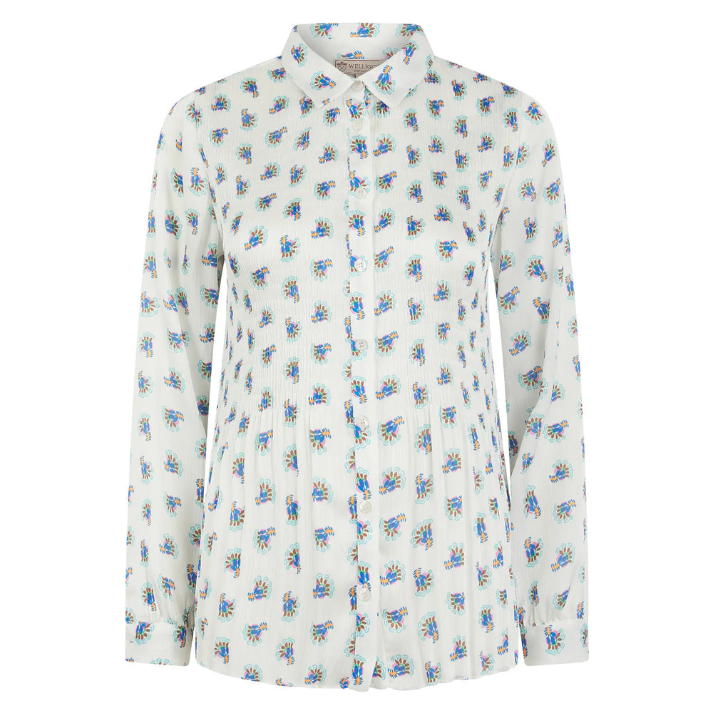 Aemelia Peakcock Pleated Blouse