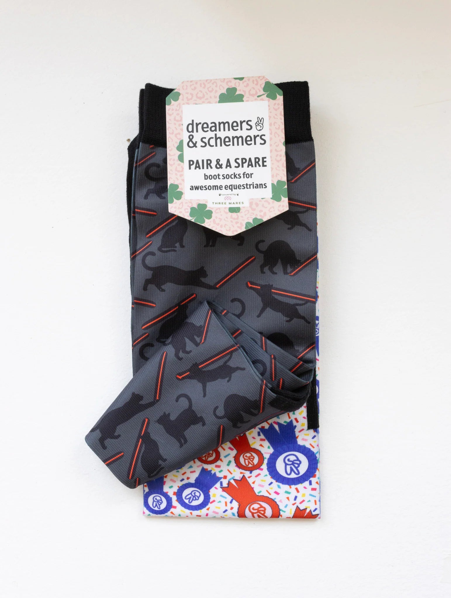 Laser Cats Pair & a Spare Socks