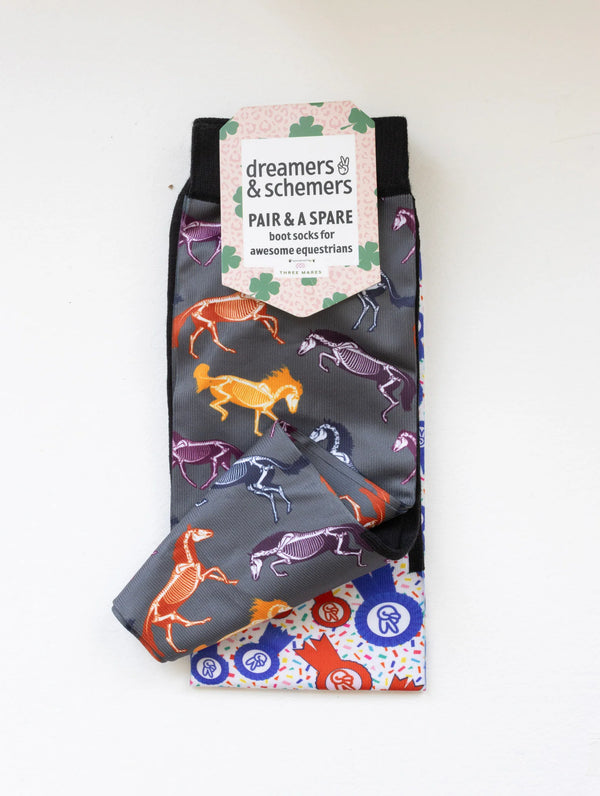 The Pony Island Horse Skeletons Pair & a Spare Socks