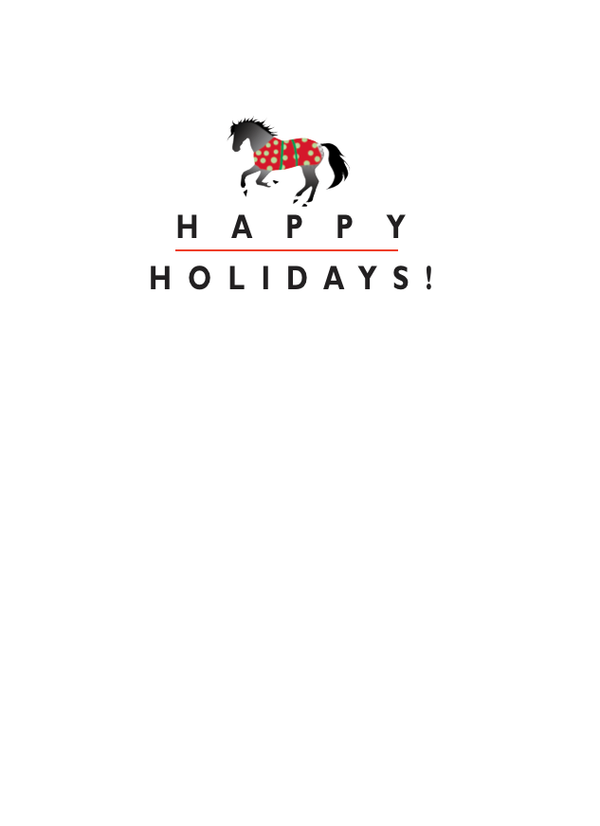 Horse Boxed Christmas Cards: Tree of blanketed horses