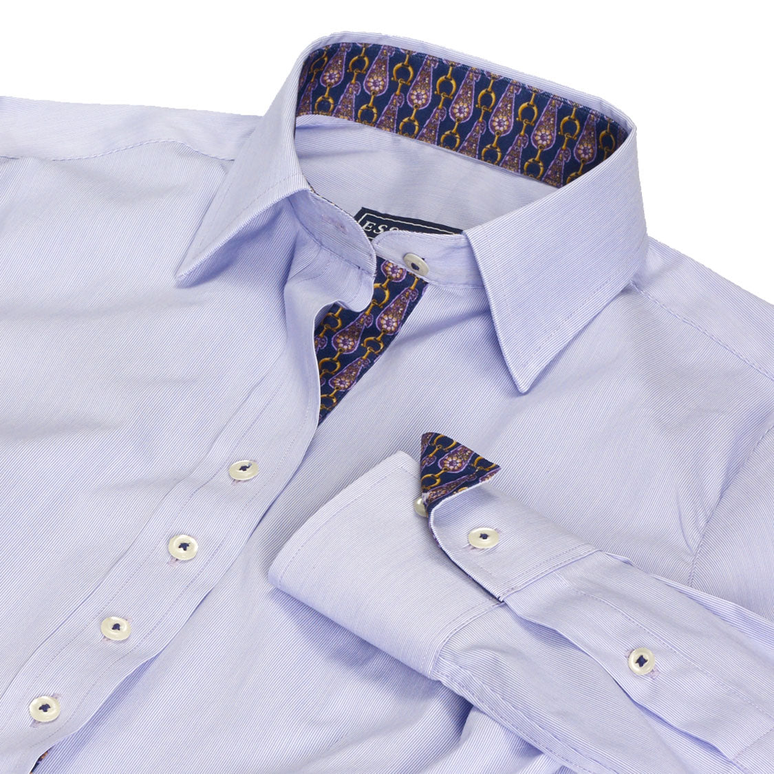 Dora Lavender Fine Line Stripe Tailored Shirt