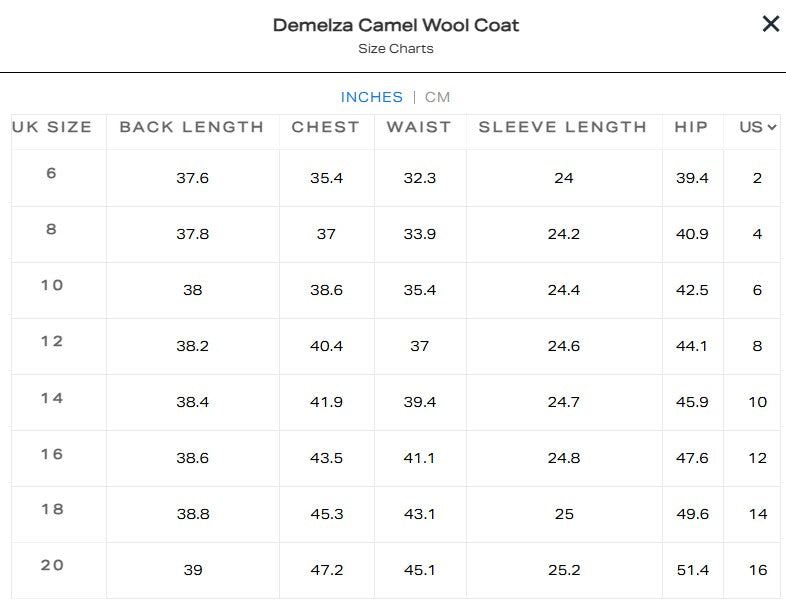 Demelza Camel Wool Coat
