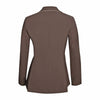 Grand Prix Ladies EQJ 3 Button Show Coat, Chocolate with Tan Piping