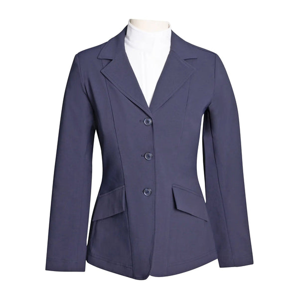 Grand Prix Ladies EQJ 3 Button Show Coat, NY Tech Fabric, Navy