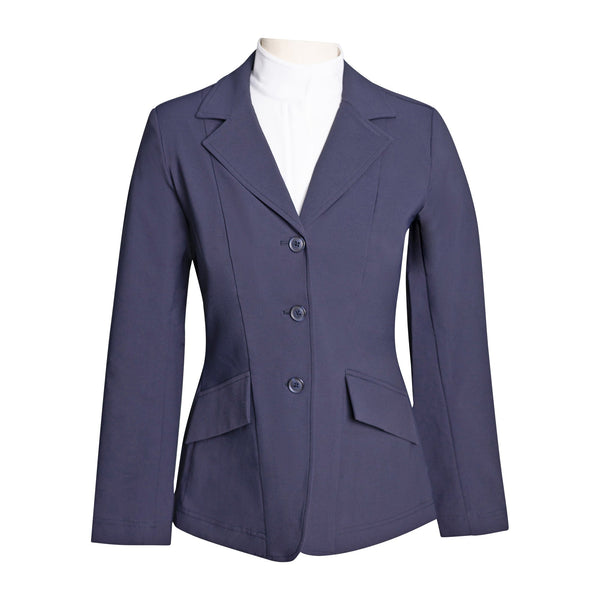 Grand Prix Ladies EQJ 3 Button Show Coat, NY Tech Fabric, Navy
