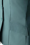 Grand Prix Ladies EQJ 3 Button Show Coat, NY Tech Fabric, New Green