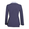 Grand Prix Ladies EQJ 3 Button Show Coat, Navy with Cadet Blue Collar