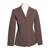 Grand Prix Quinn Show Jacket, 4 Button Front with Hidden Zipper Closure, Chocolate