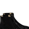 Grand Prix Saltare Florence Paddock Boots in black, close-up of ankle openings, elastic side panel, and zipper
