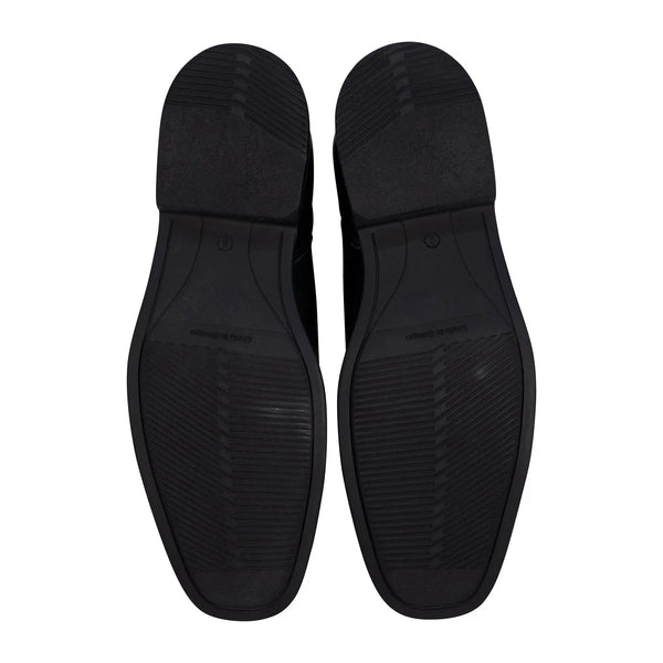 Grand Prix Saltare Florence Paddock Boots in black, bottom view of both soles and heels