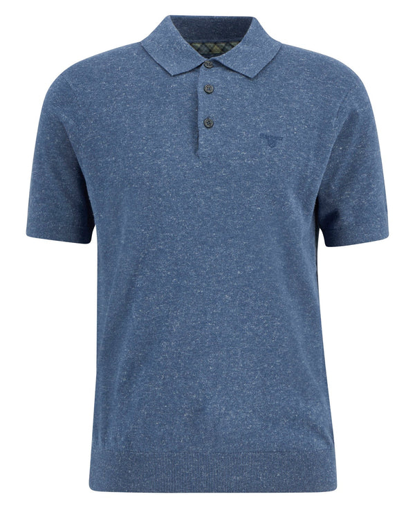 Muston Linen Blend Knitted Polo Shirt