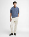 Muston Linen Blend Knitted Polo Shirt