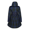 Odette Navy Check Waterproof Coat