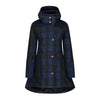 Odette Navy Check Waterproof Coat