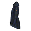 Odette Navy Check Waterproof Coat