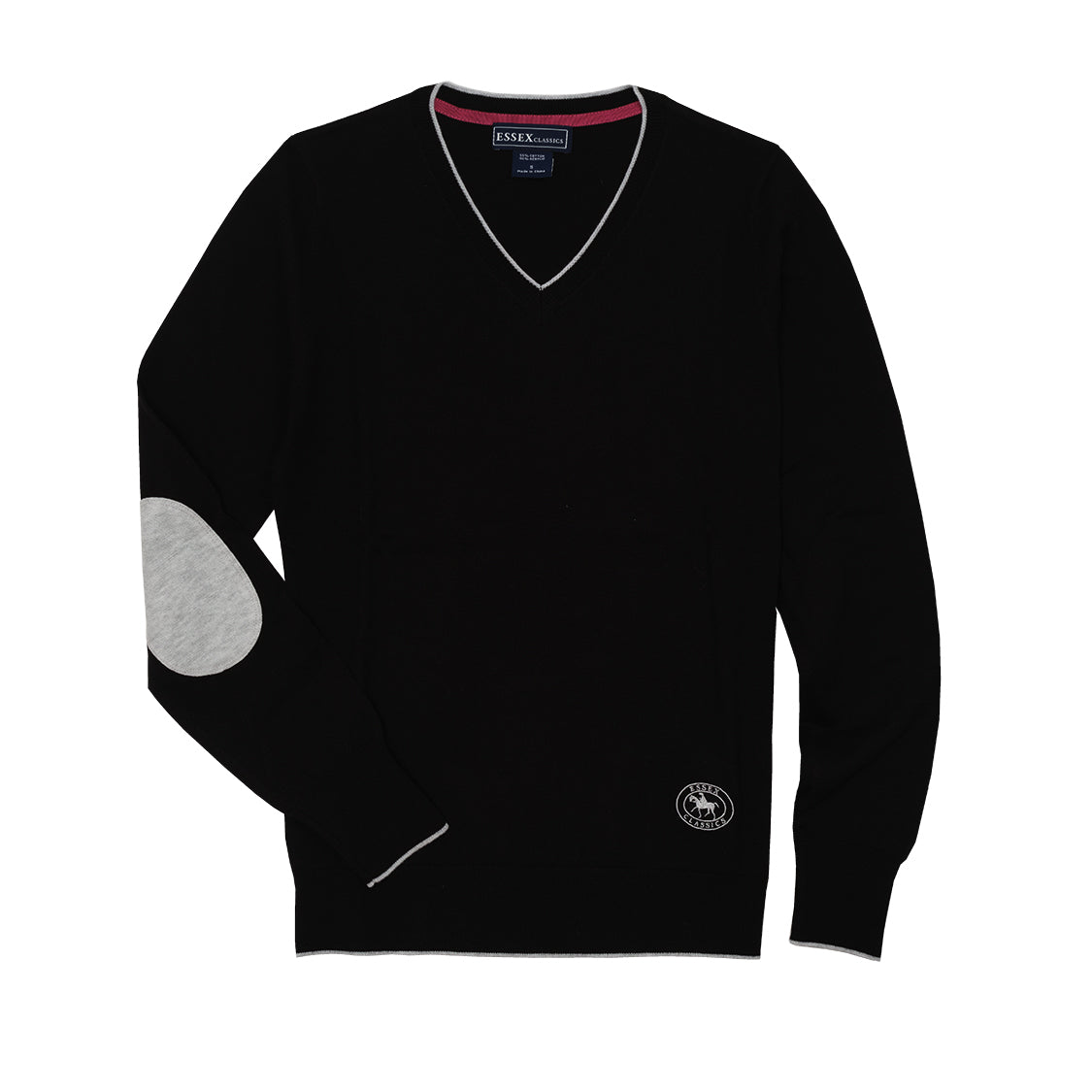 Black Trey V-Neck Sweater