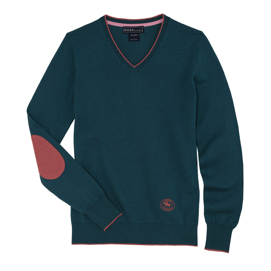 Teal Trey V-Neck Sweater