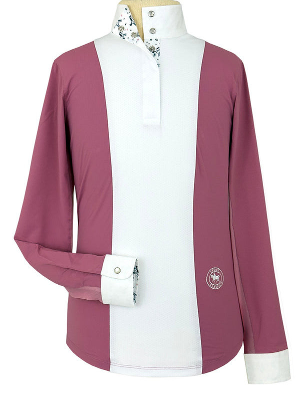 Girls "Luna II" Dark Pink with Unicorns Long Sleeve Show Shirt