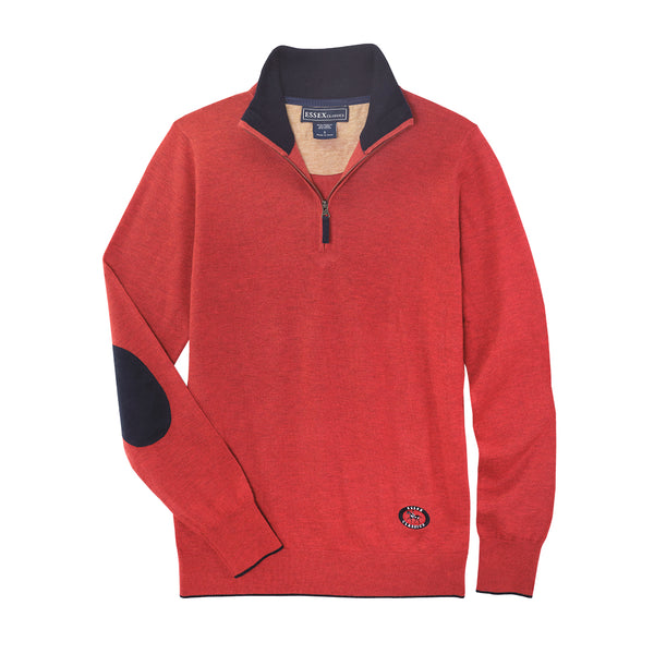 Burnt Orange Trey Quarter-Zip Sweater