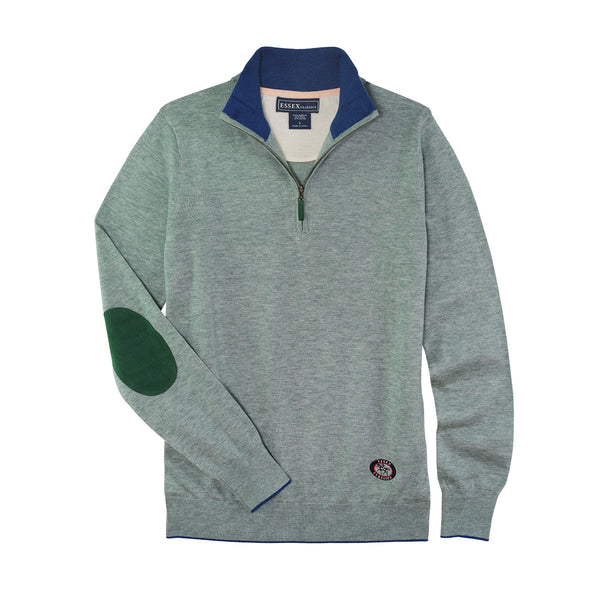 Mint Green Trey Quarter-Zip Sweater