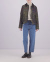 Video of model in Barbour Louden Quilted Jacket in Classic Tartan.