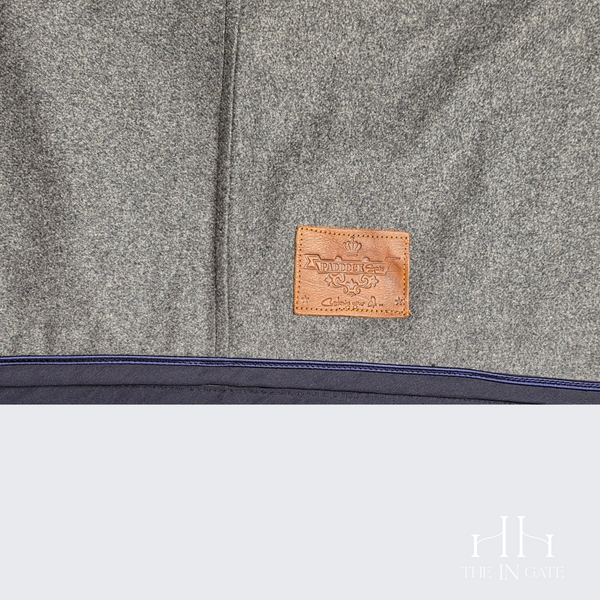 Wool Dress Sheet - Gray / Navy / Navy - 81 inches