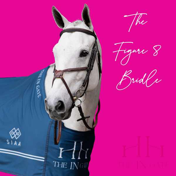 The In Gate Figure 8 Bridle with Rubber Reins