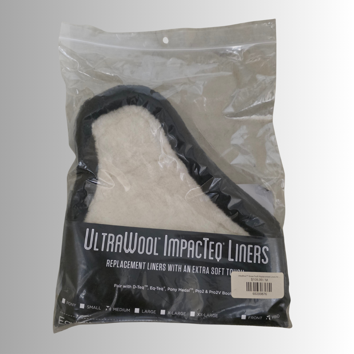 UltraWool™ ImpacTeq® Replacement Liners for D-Teq™, Eq-Teq® & Pony Medal Hind Boots