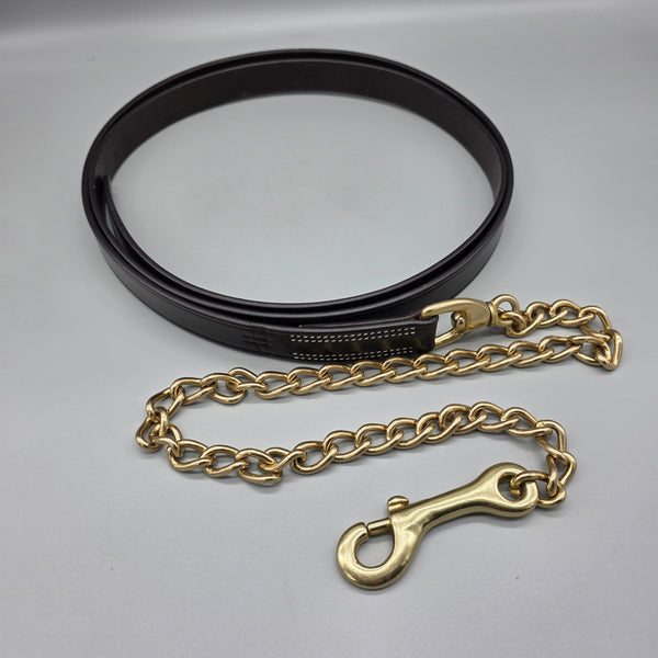 The In Gate New Standard Leather Lead with Chain