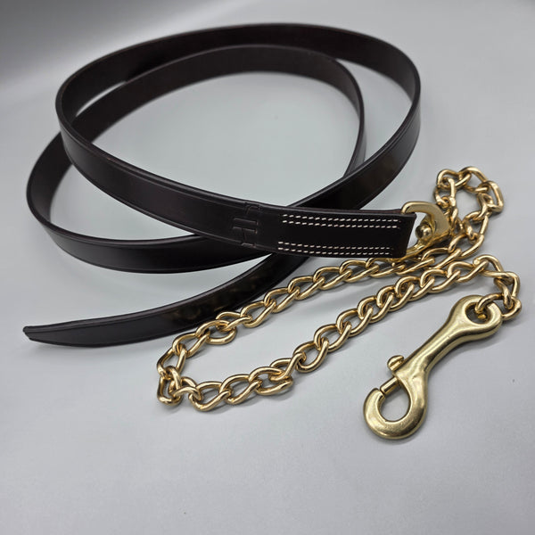 The In Gate New Standard Leather Lead with Chain
