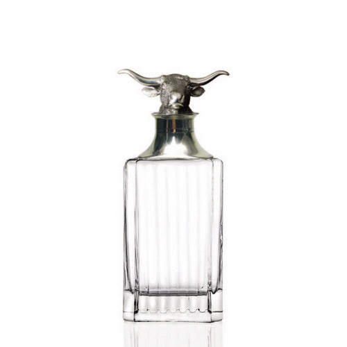 Longhorn Crystal Whiskey Decanter - Classic Style