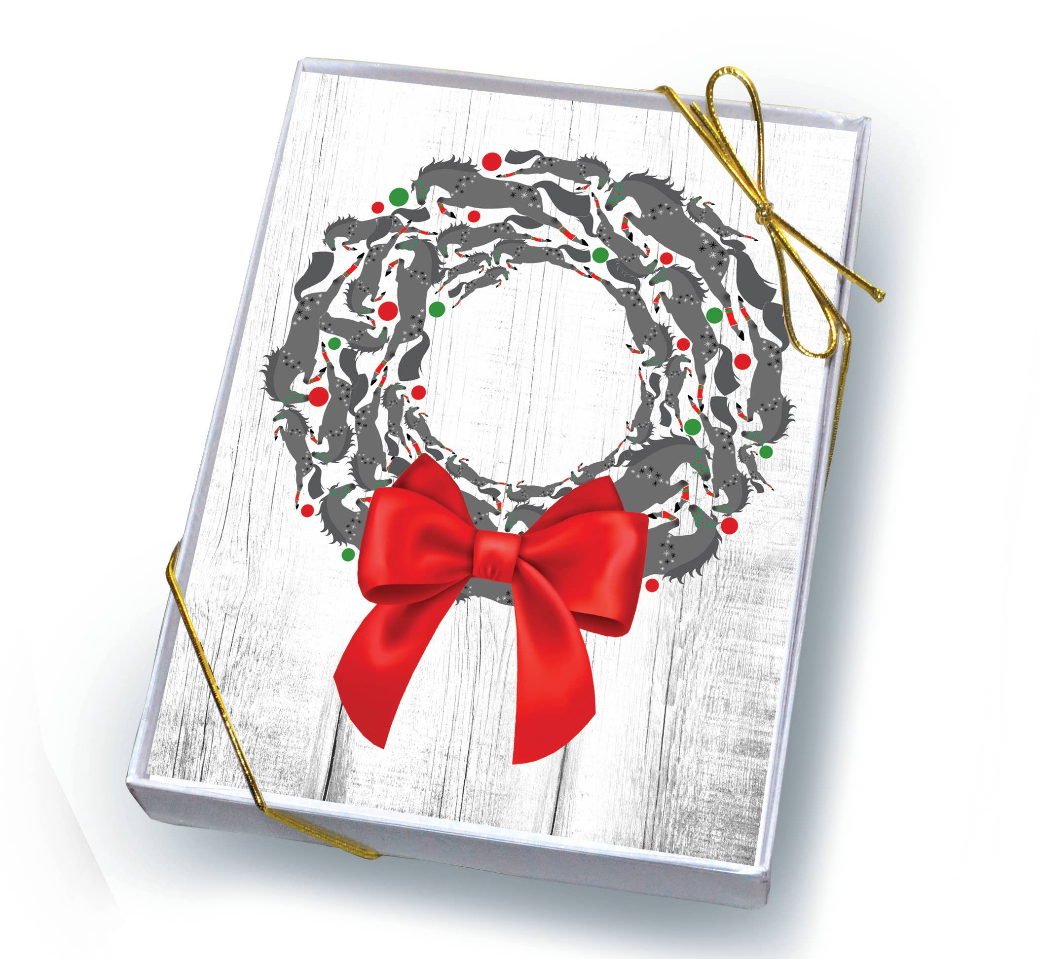 Horse Boxed Christmas Cards: Jumper Wreath