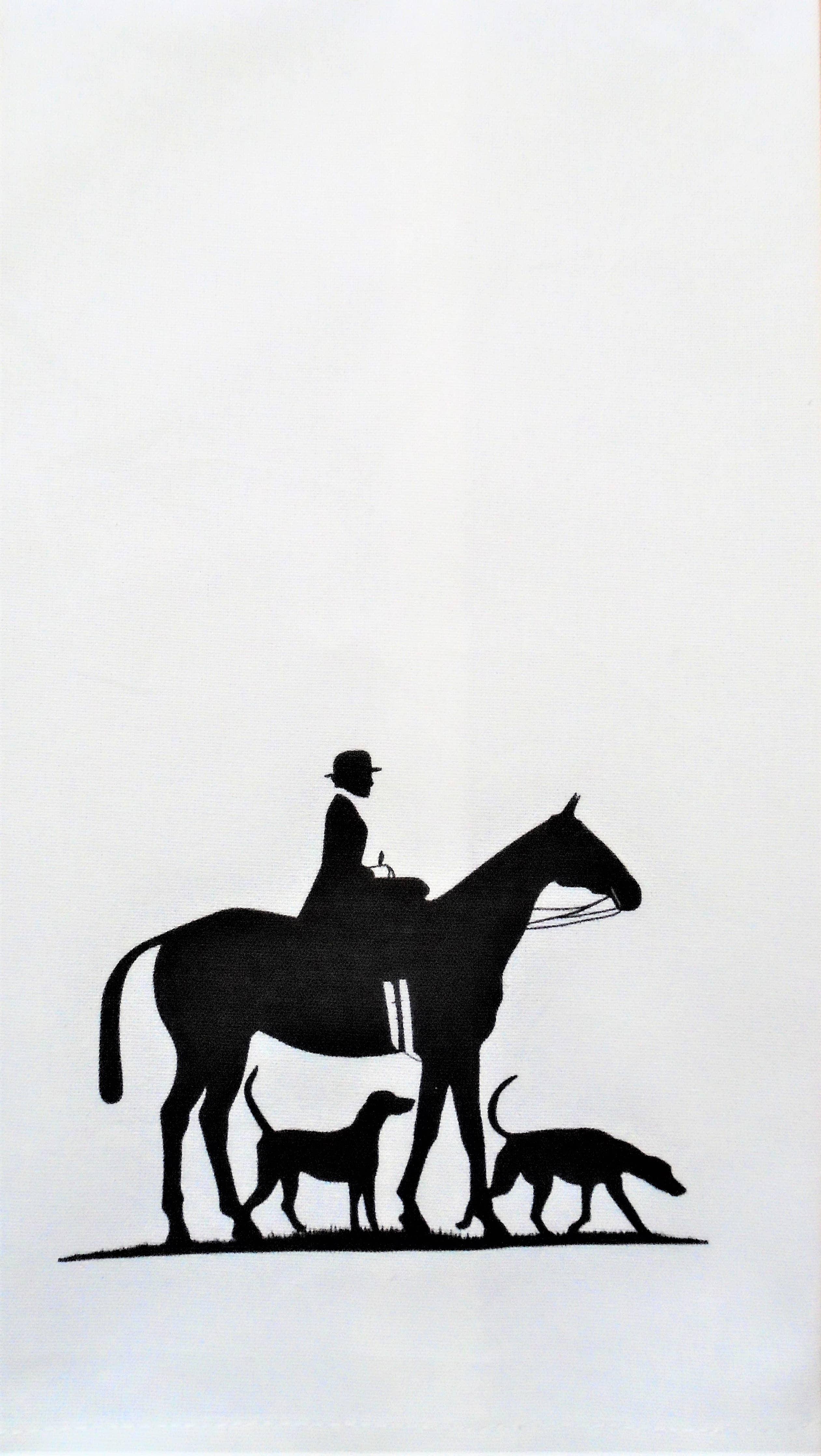 Equestrian/ Dressage Silhouette Hand Towel - The In Gate