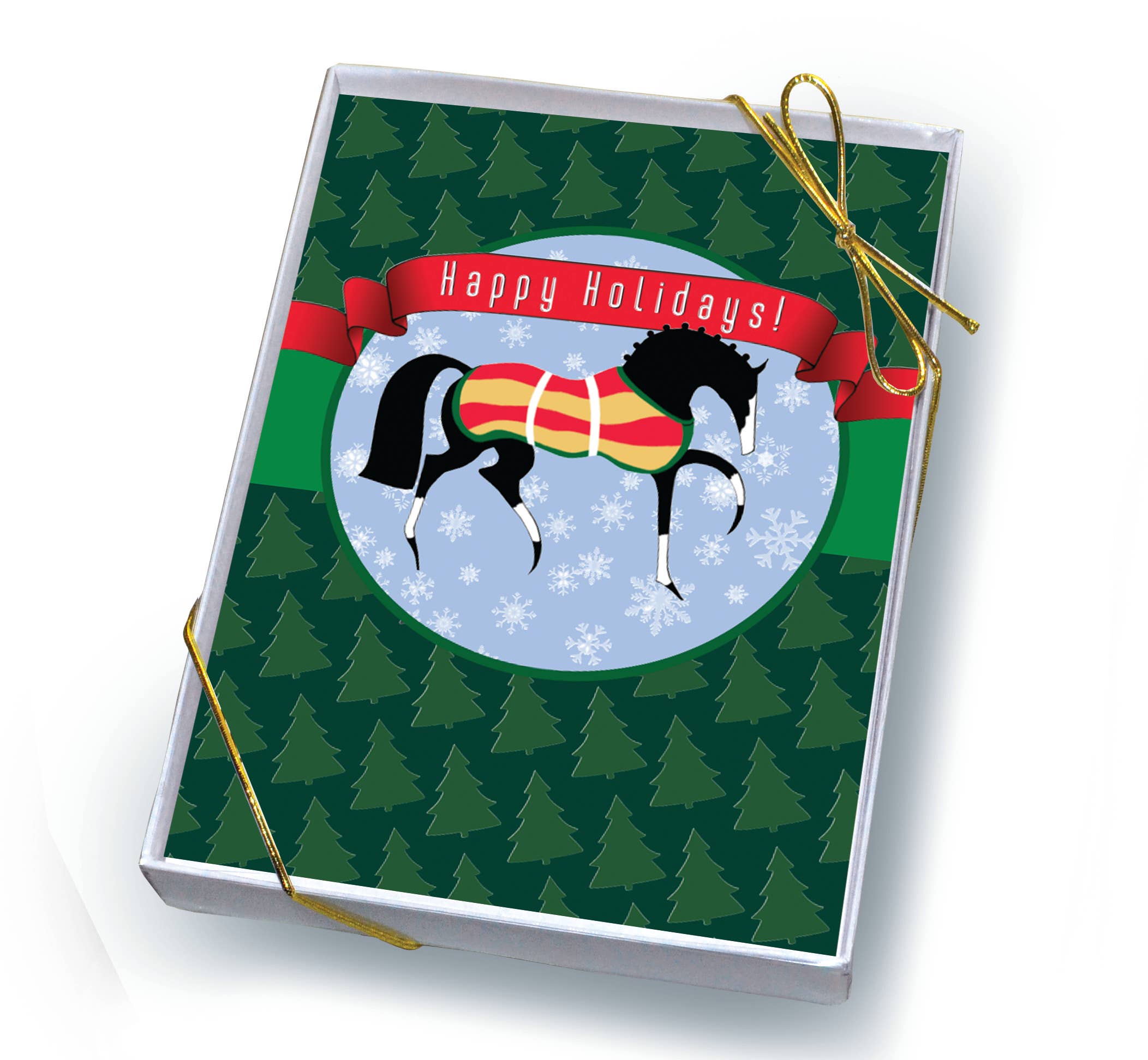 Horse Boxed Christmas Cards: Stylized Christmas Horse